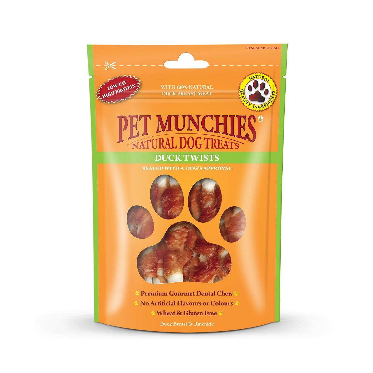 Pet Munchies 100% Natural Duck Twists Dog Treats