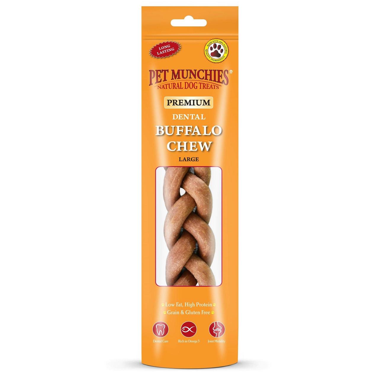 Pet Munchies Large Buffalo Dental Chew Dog Treats