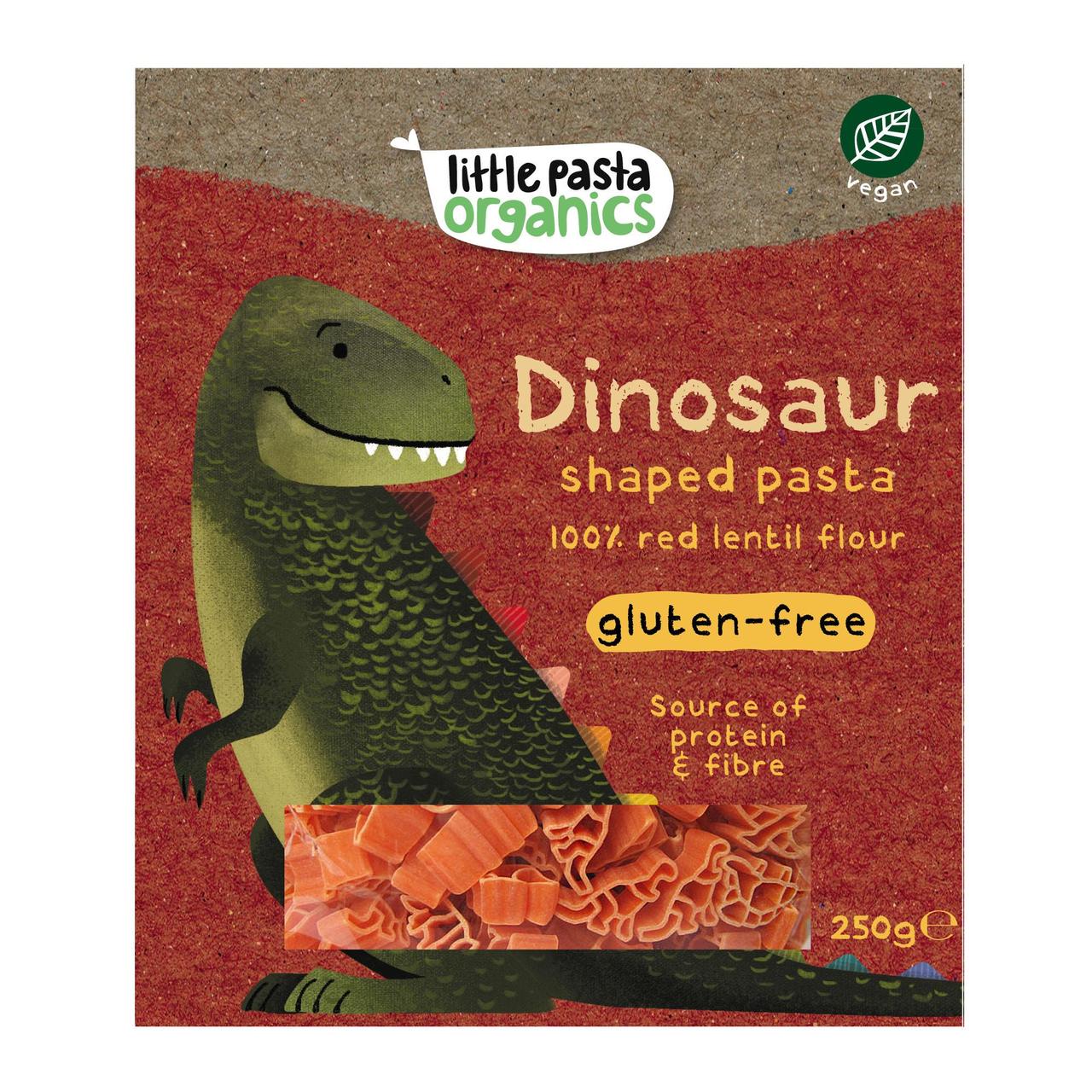 Little Pasta Organics Organic Red Lentil Dinosaur Shaped Pasta Gluten Free