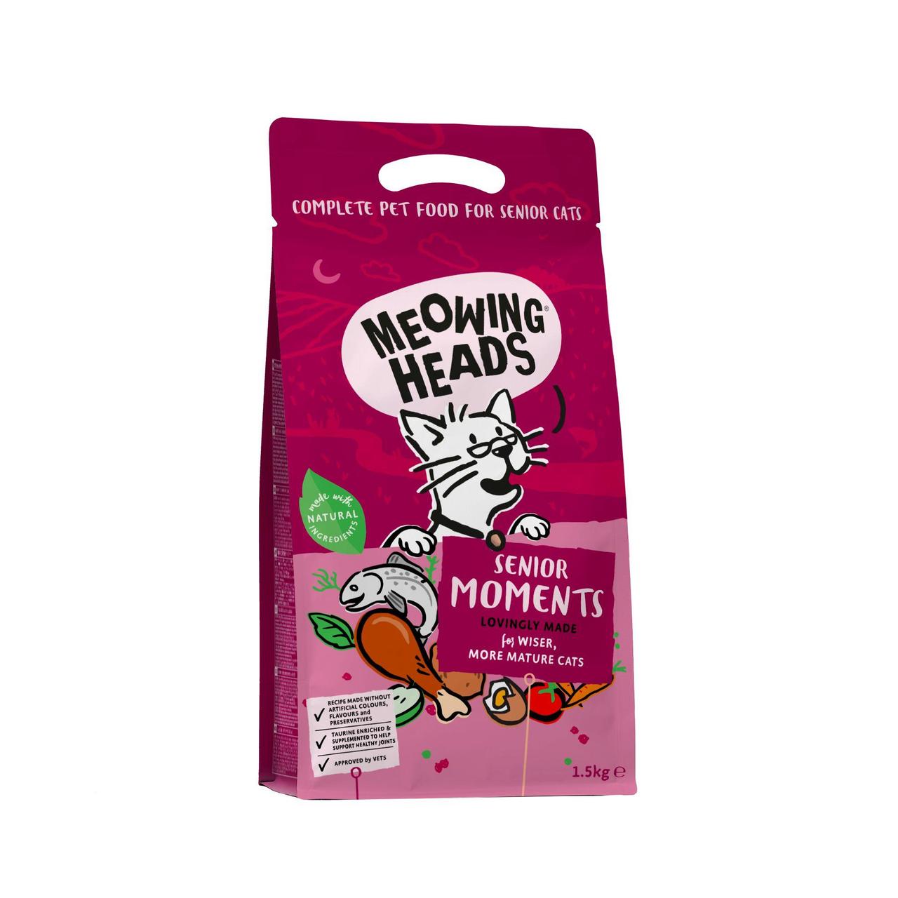 Meowing Heads Senior Moments Dry Cat Food