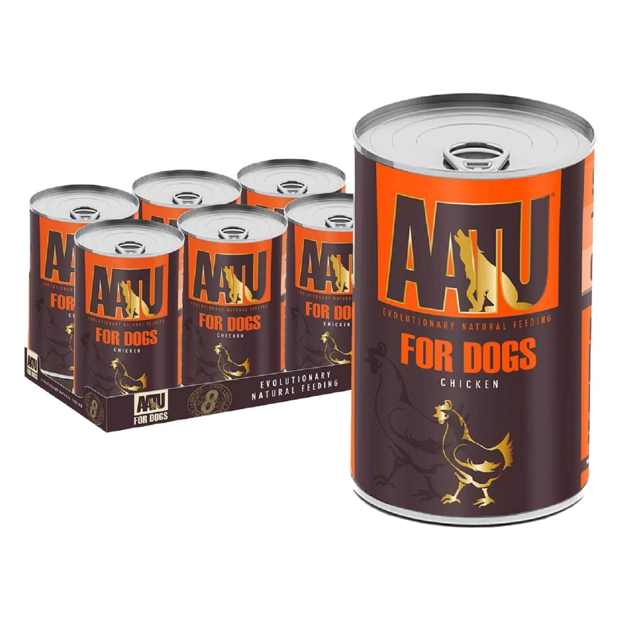 AATU Adult Chicken Wet Dog Food Tins