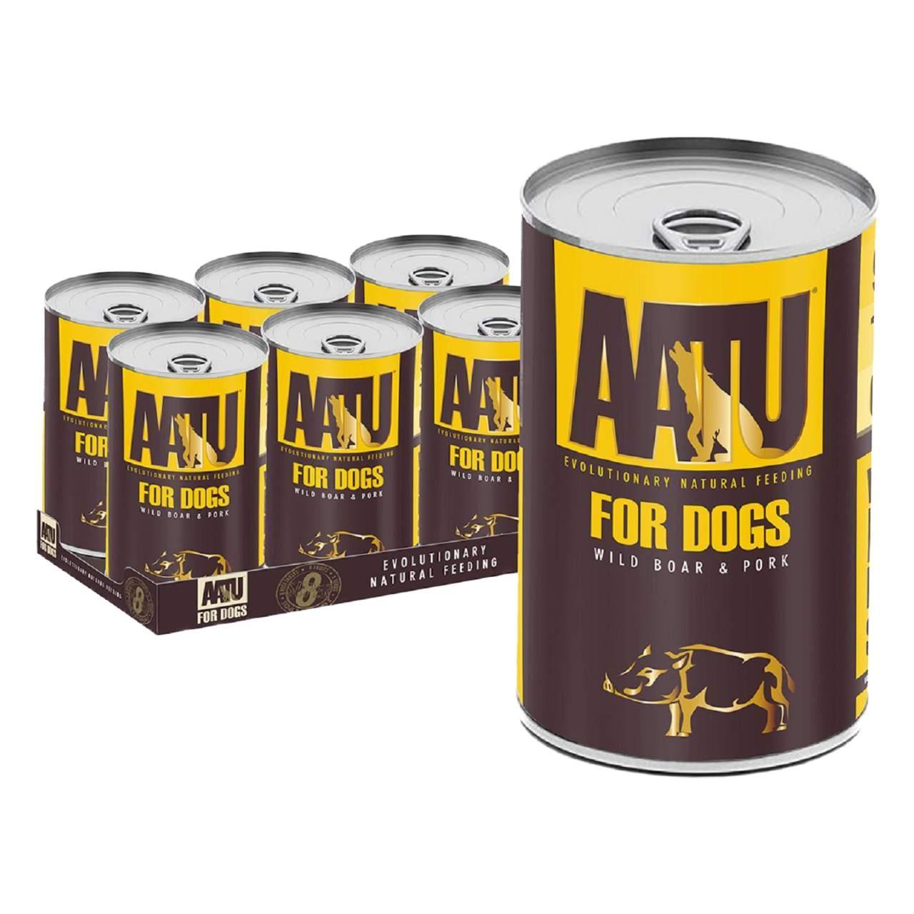 AATU Adult Wild Boar & Pork Wet Dog Food Tins