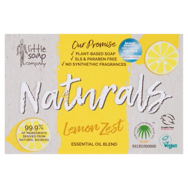 Little Soap Company Naturals Lemon Zest Soap Bar  100g