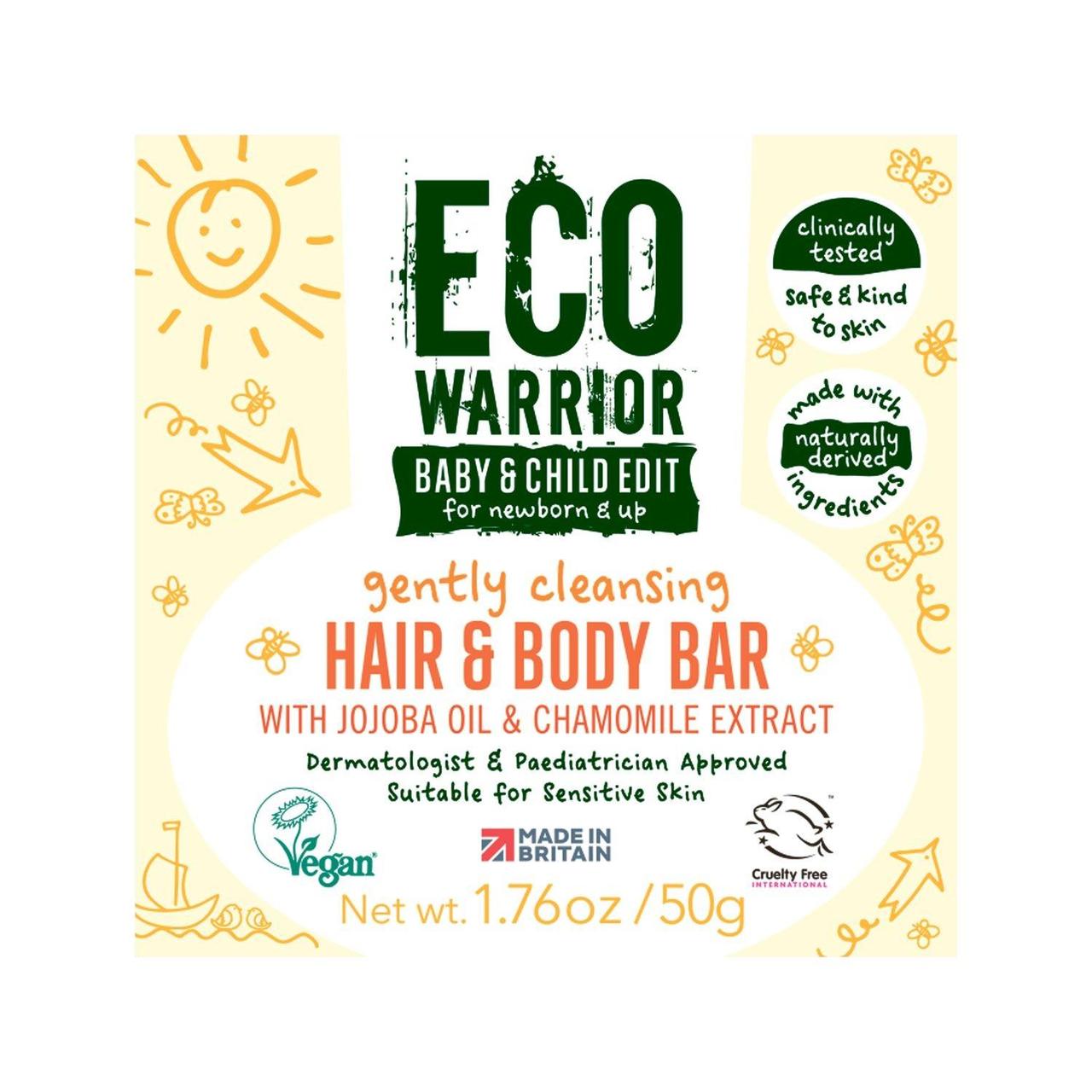 Eco Warrior Baby & Child Gently Cleansing Hair & Body Soap Bar 