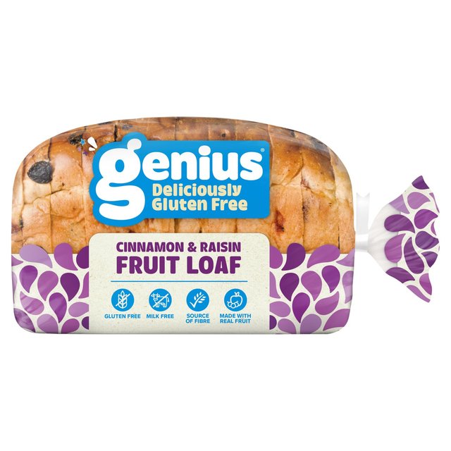 Genius Gluten Free Sliced Spicy Fruit Loaf  400g