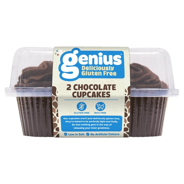 Genius Gluten Free Chocolate Cupcake  2 per pack