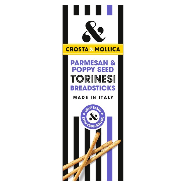 Crosta & Mollica Parmesan & Poppyseed Torinesi Breadsticks  120g