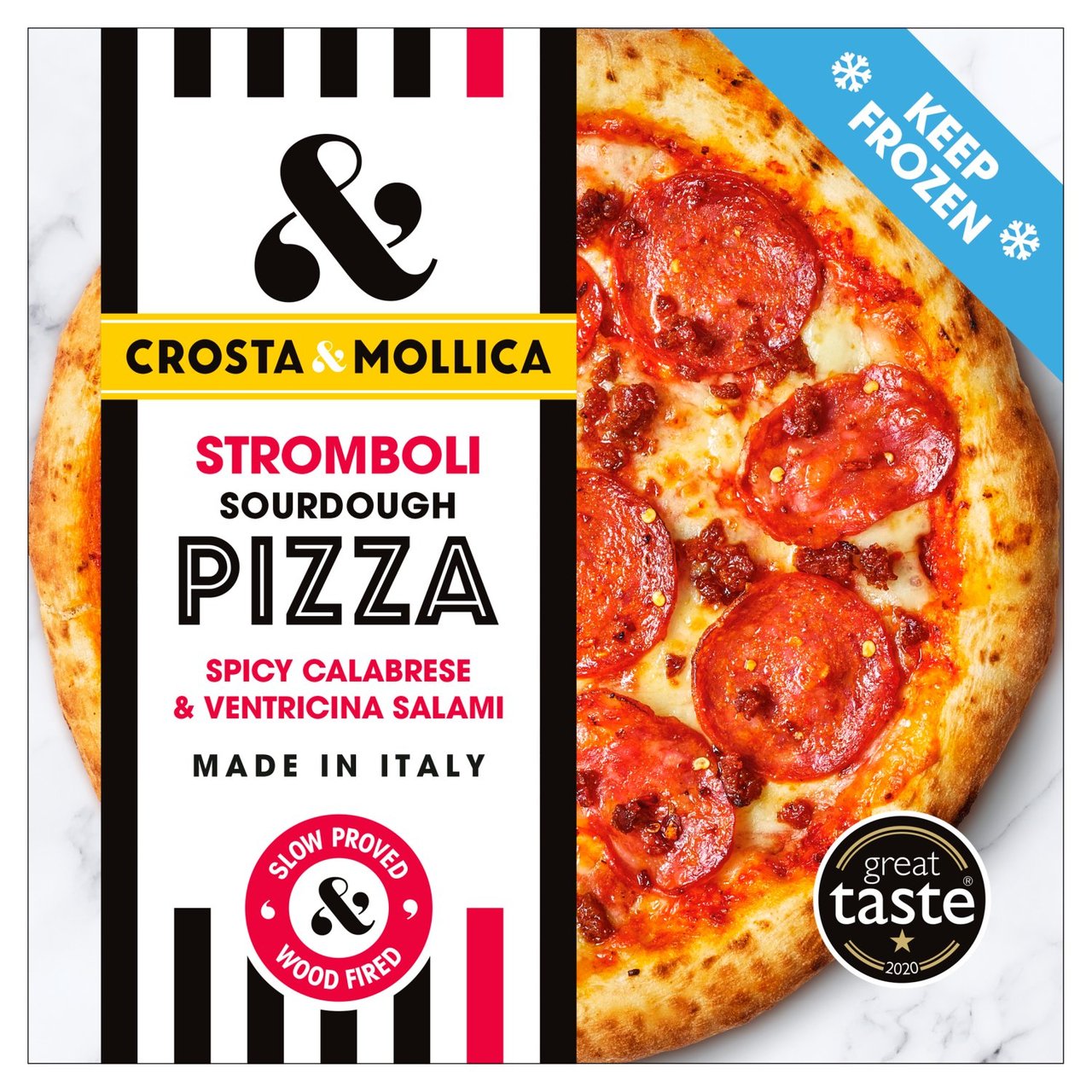 Crosta & Mollica Stromboli Sourdough Pizza with Pepperoni & Spicy Salami