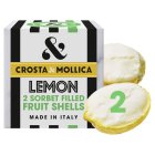 Crosta & Mollica Lemon Sorbet Filled Fruit Shells x2 150g