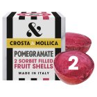 Crosta & Mollica Pomegranate Sorbet Filled Fruit Shells x2 150g