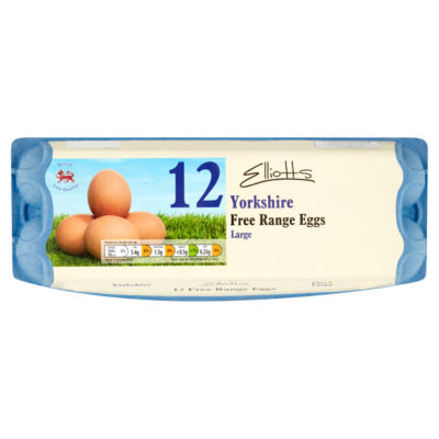 Elliotts 12 East Yorkshire Free Range Eggs Large