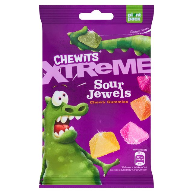 Chewits Xtreme Sour Jewels Chewy Gummies 125g