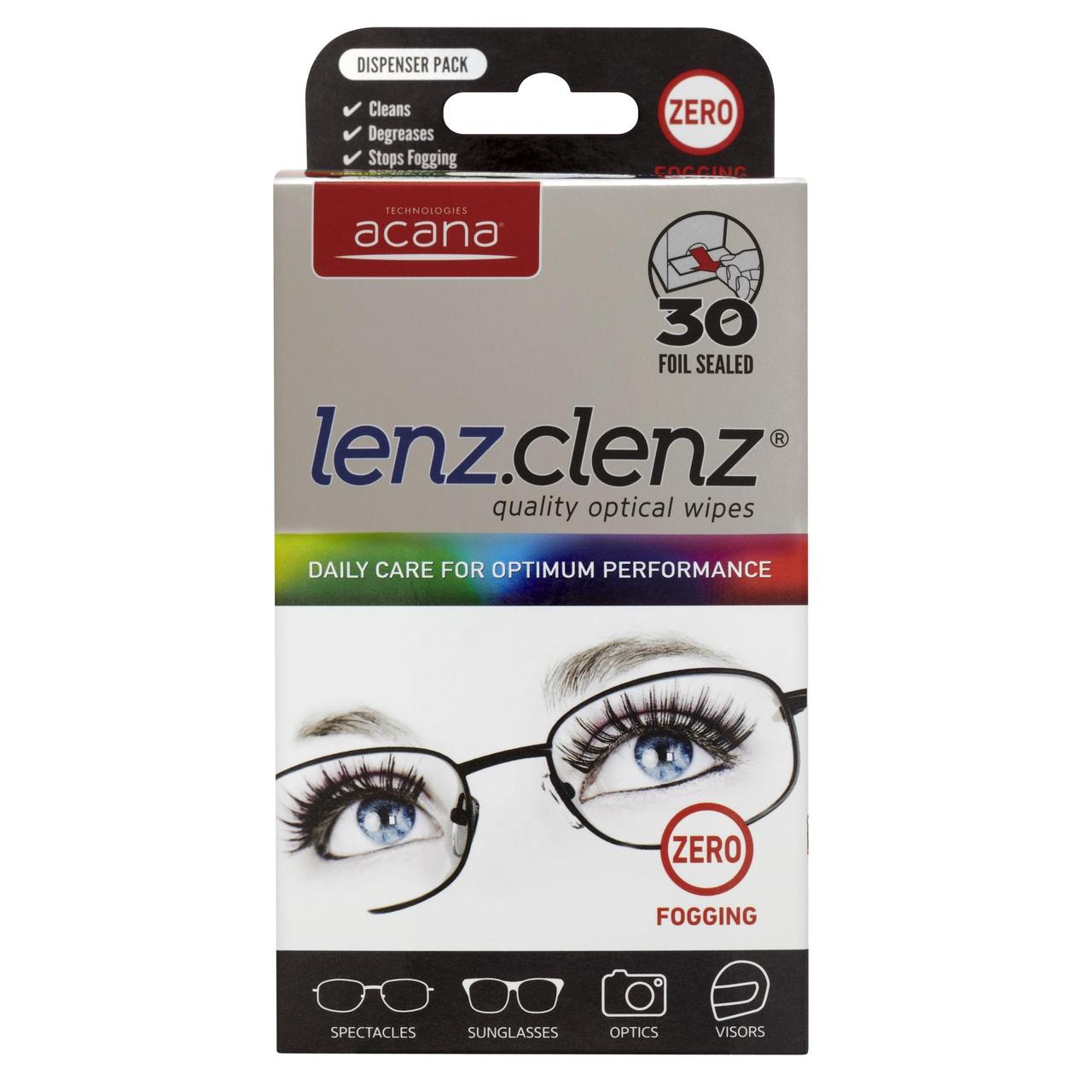 Acana Lenz Clenz Anti-Fog Optical Lens Wipes