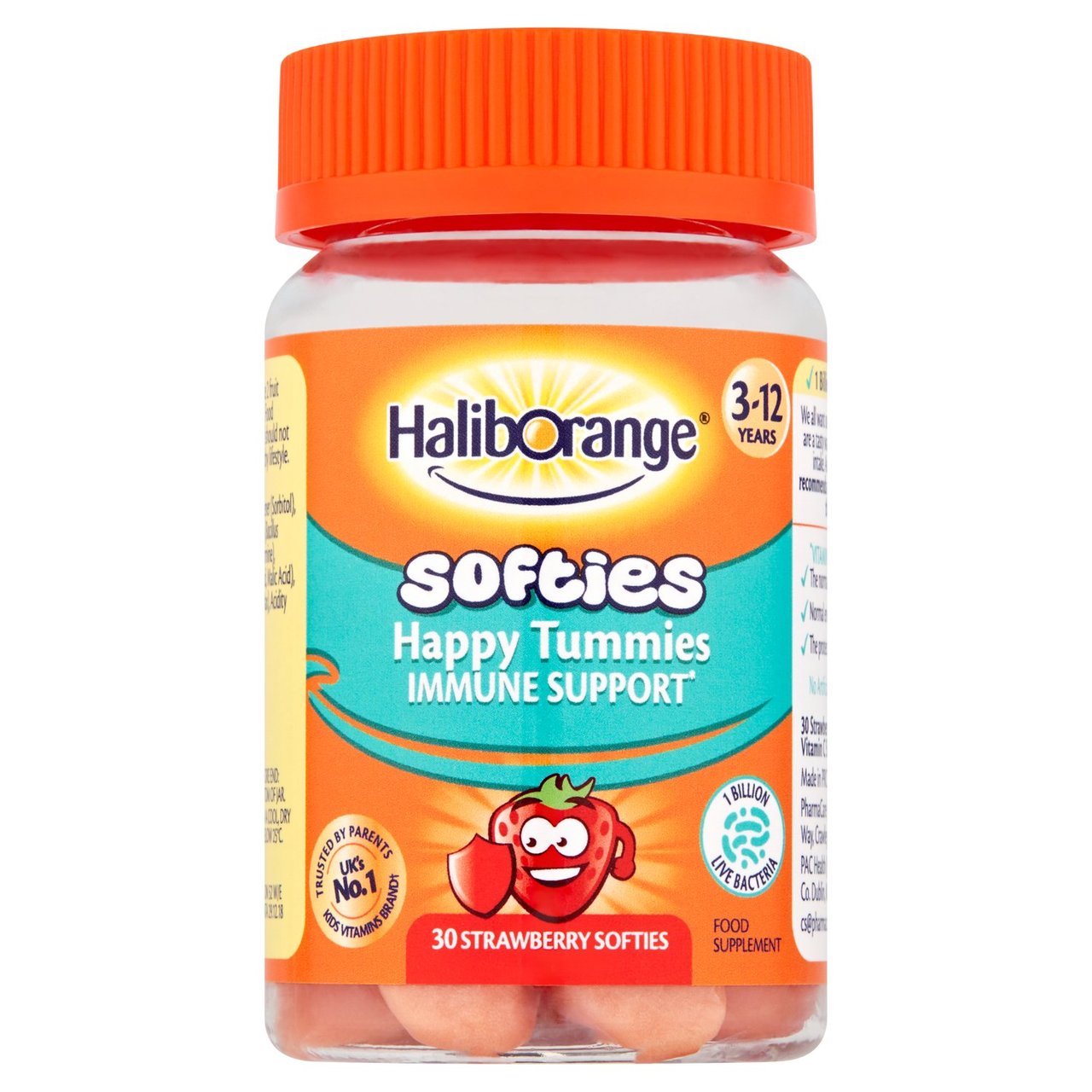 Haliborange Kid's Softies Immune Support Strawberry Gummies 3-12yrs