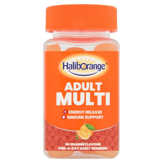 Haliborange Adult Multivitamin Energy & Immune Support Orange Gummies 