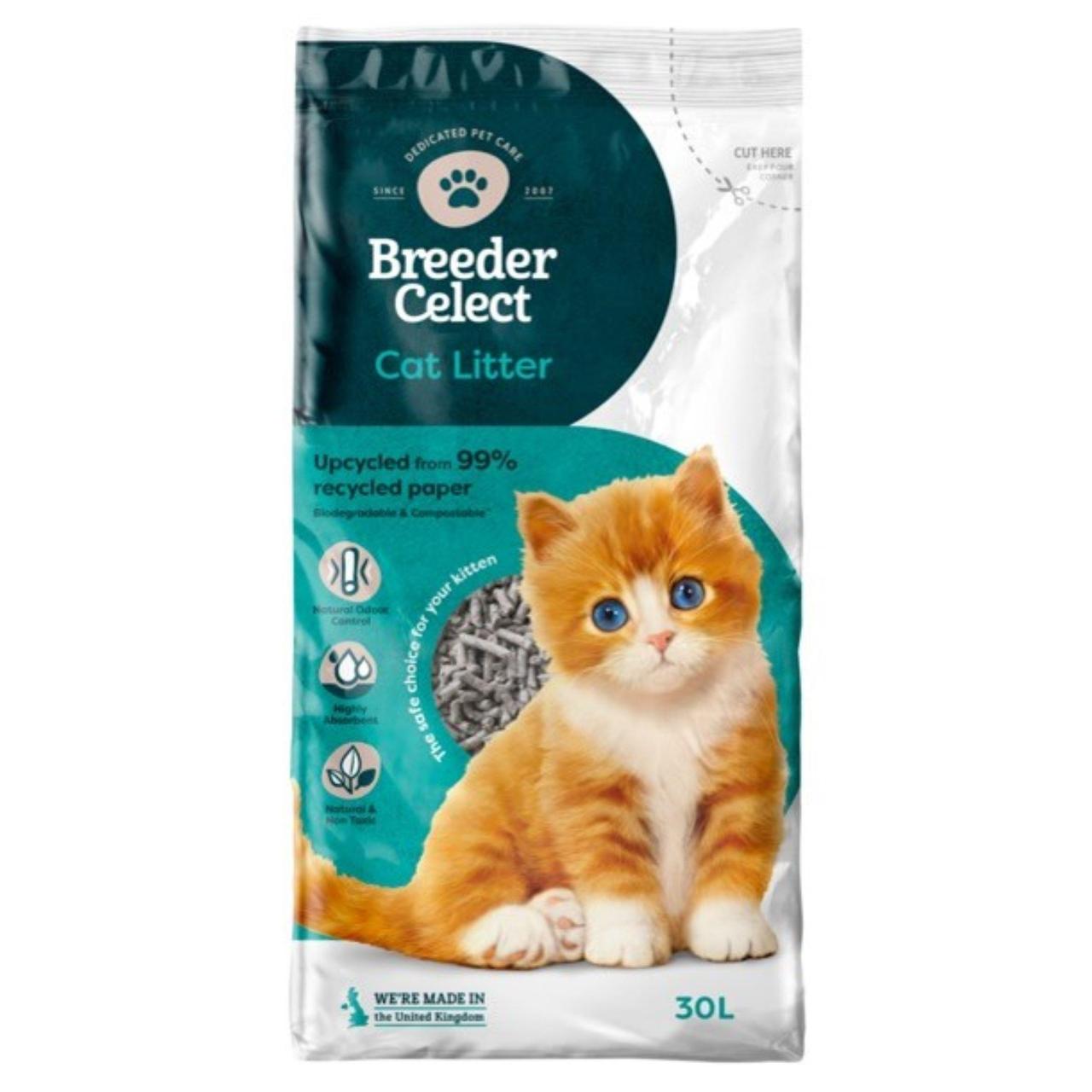 Breeder Celect Paper Non Clumping Cat Litter