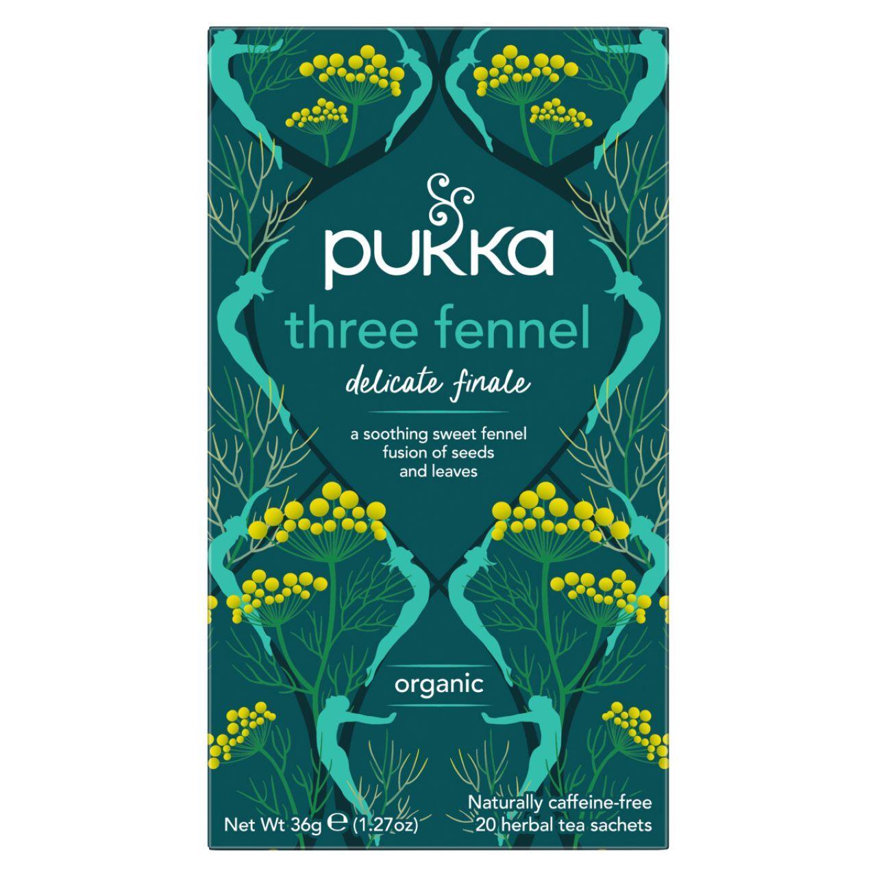 Pukka Tea Organic Three Fennel Tea Bags