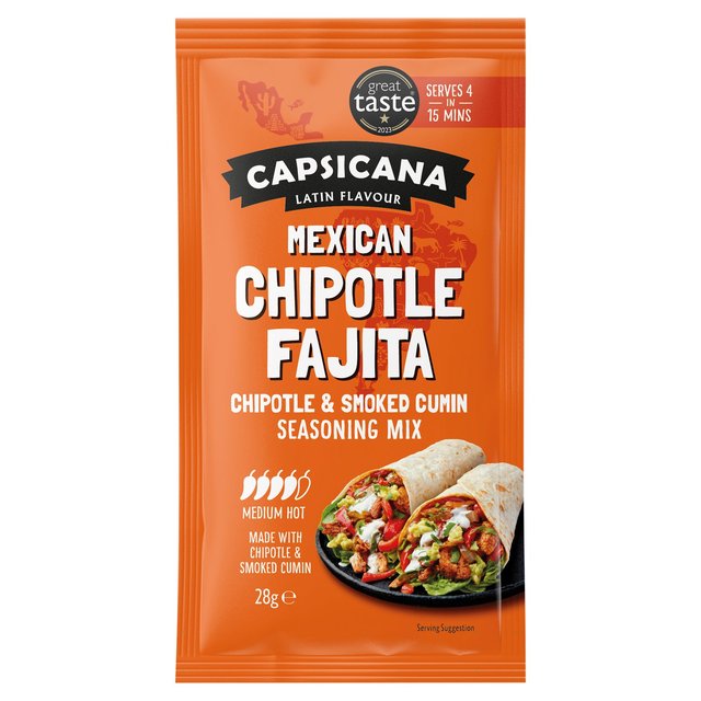 Capsicana Mexican Smoked Cumin & Chipotle Fajita Seasoning Mix Medium/Hot