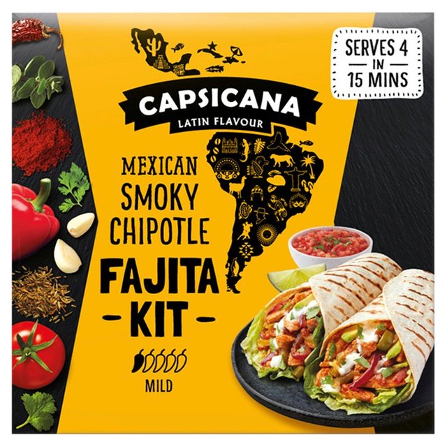 Capsicana Mexican Smoky Chipotle Fajita Kit  455g