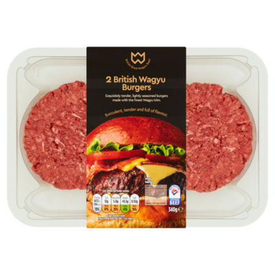 ASDA 2 British-Bred Wagyu Beef Burgers 340g