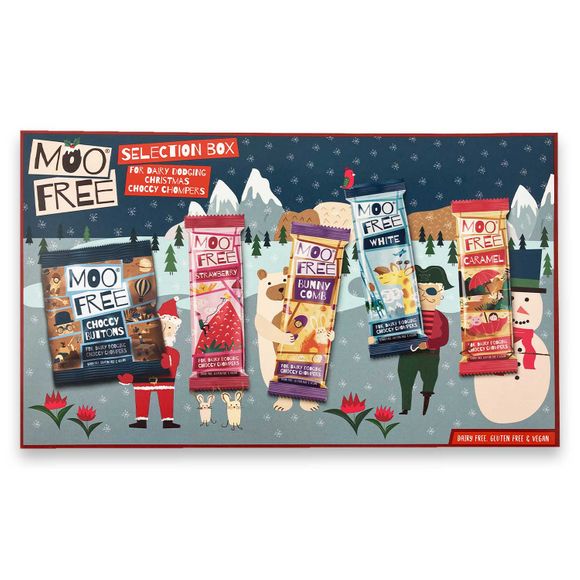 Moo Free Dairy Free & Vegan Christmas Chocolate Selection Box 105g