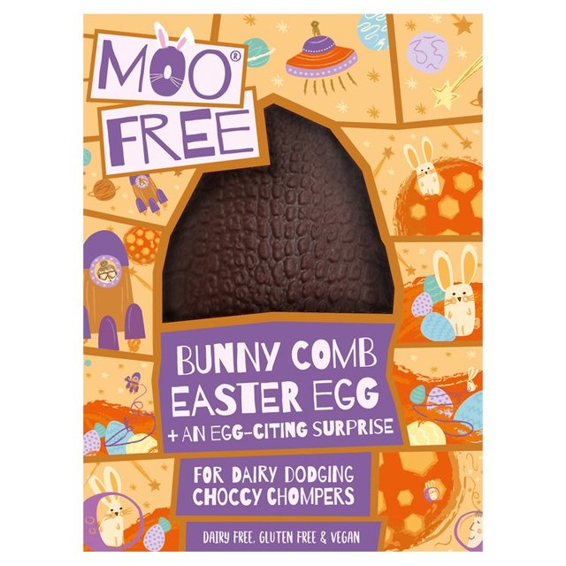 Moo Free Easter Bunnycomb Egg With Choccy Chum Surprise Bar 95g