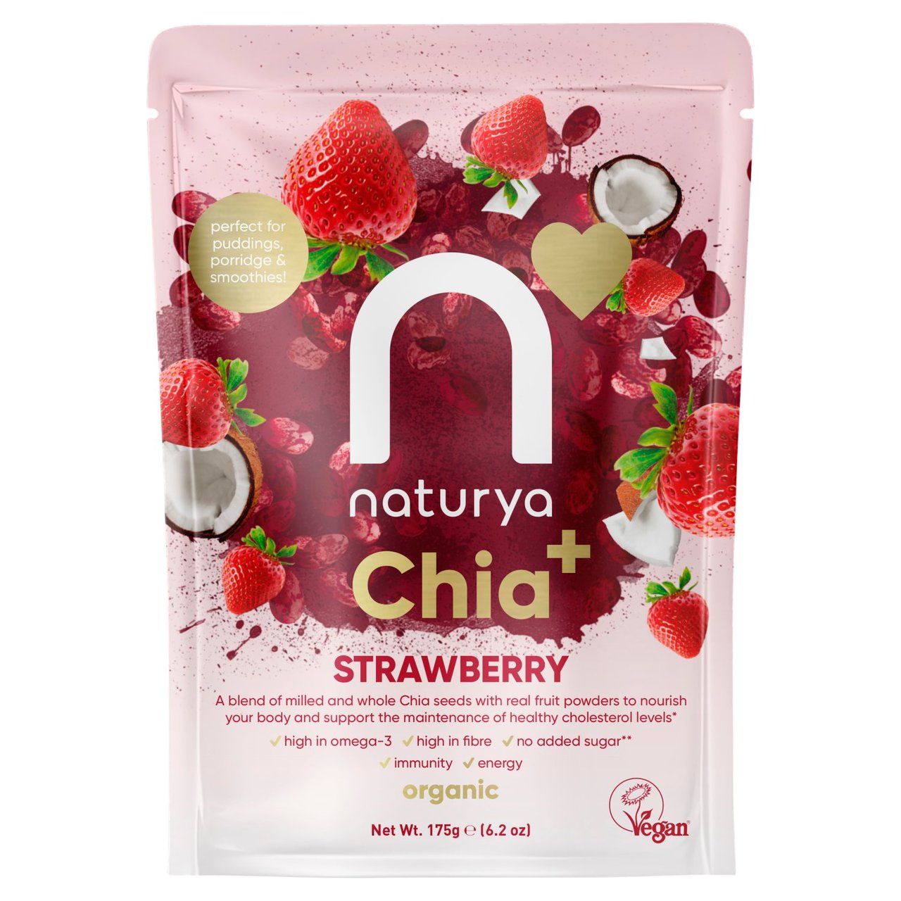 Naturya Organic Strawberry Chia+ Pudding