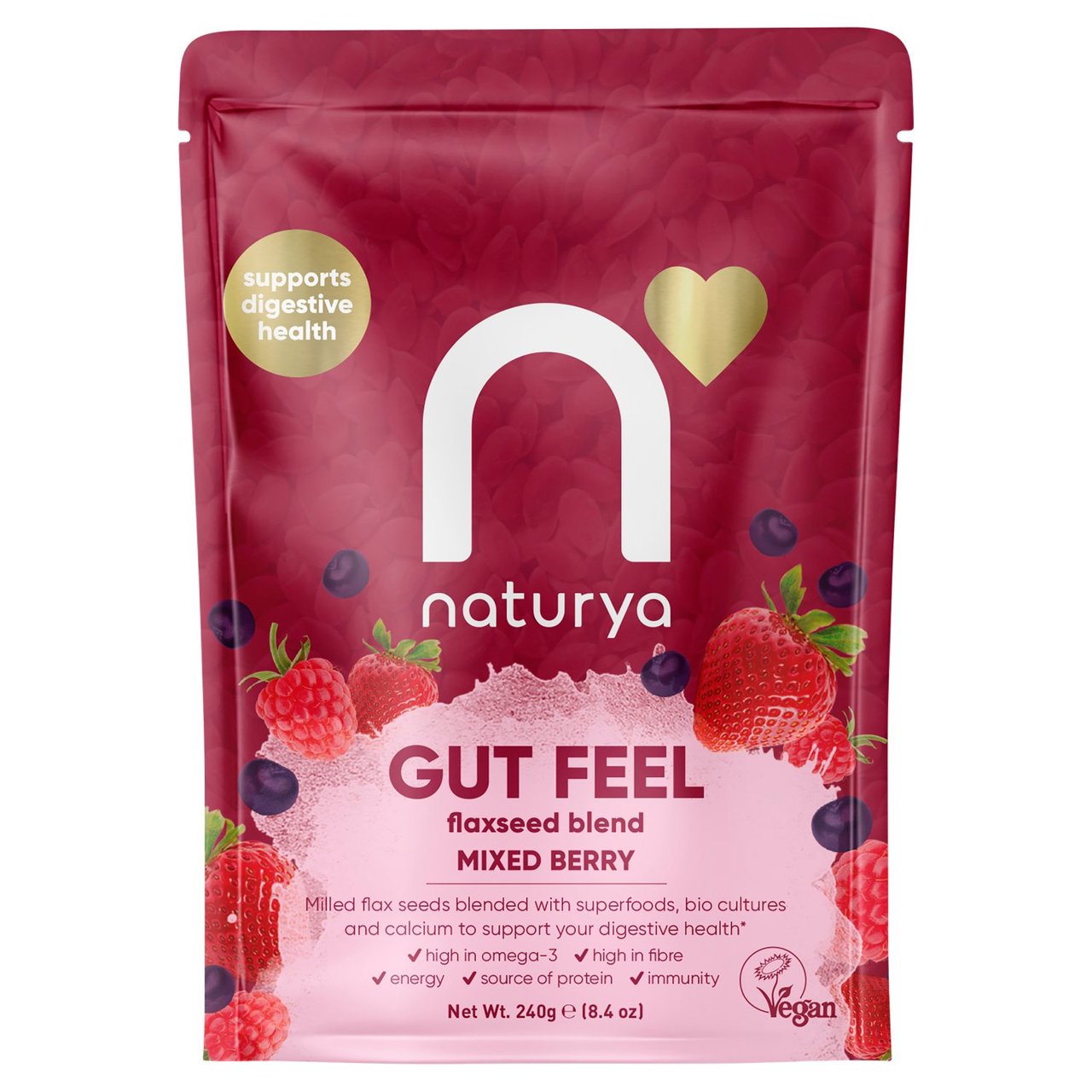 Naturya Gut Feel Mixed Berry Flaxseed Blend