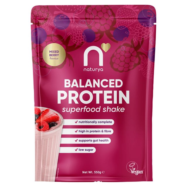 Naturya Balanced Protein Mixed Berry Flavour Superfood Shake 550g