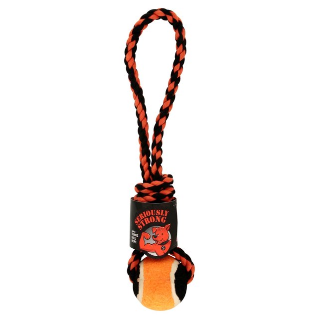 Seriously Strong Tennis Ball & Rope Dog Toy 