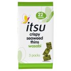 itsu Crispy Seaweed Thins, Wasabi 3x5g