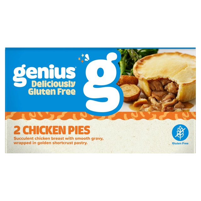 Genius Gluten Free 2 Chicken & Gravy Pies