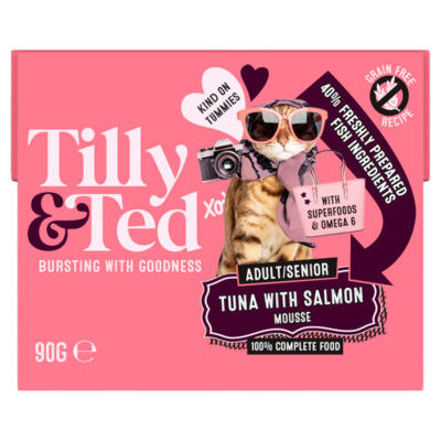 Tilly & Ted Adult/Senior Tuna with Salmon Mousse 90g