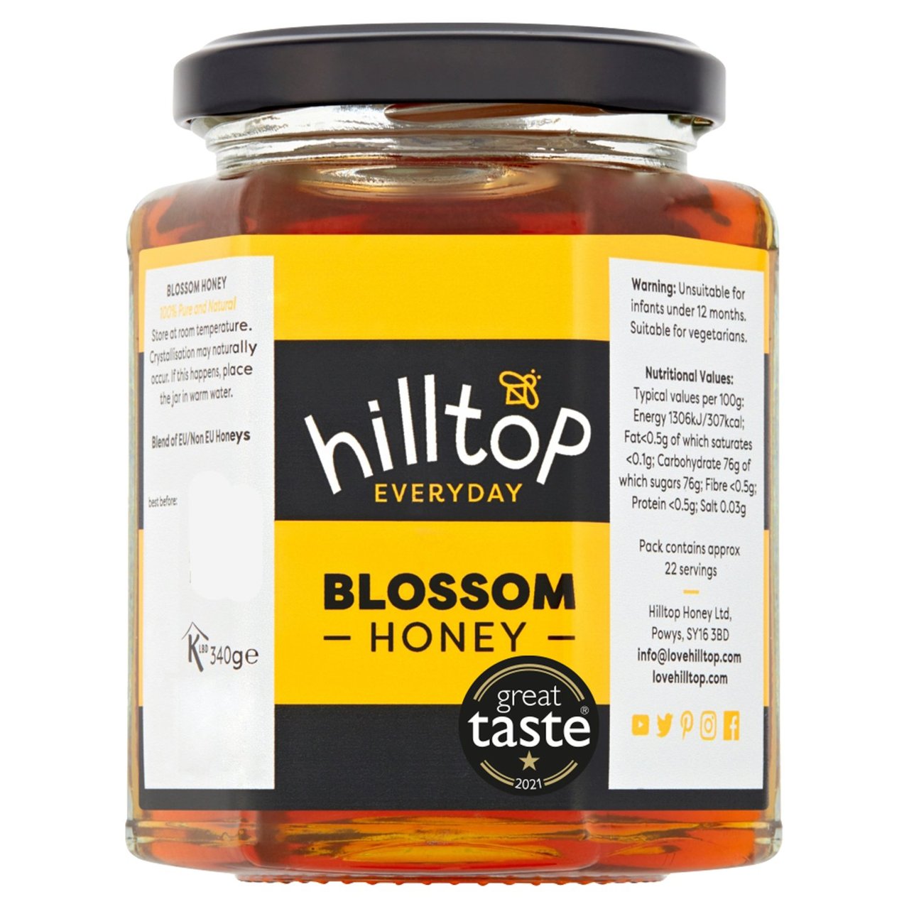 Hilltop Honey - Blossom Honey - HelloSupermarket