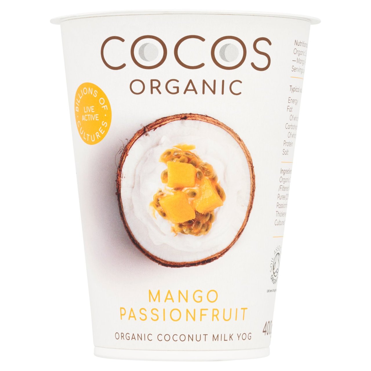 COCOS Organic Mango and Passionfruit Coconut Yoghurt