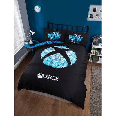 Xbox Marbleised Blue Duvet Set - Double