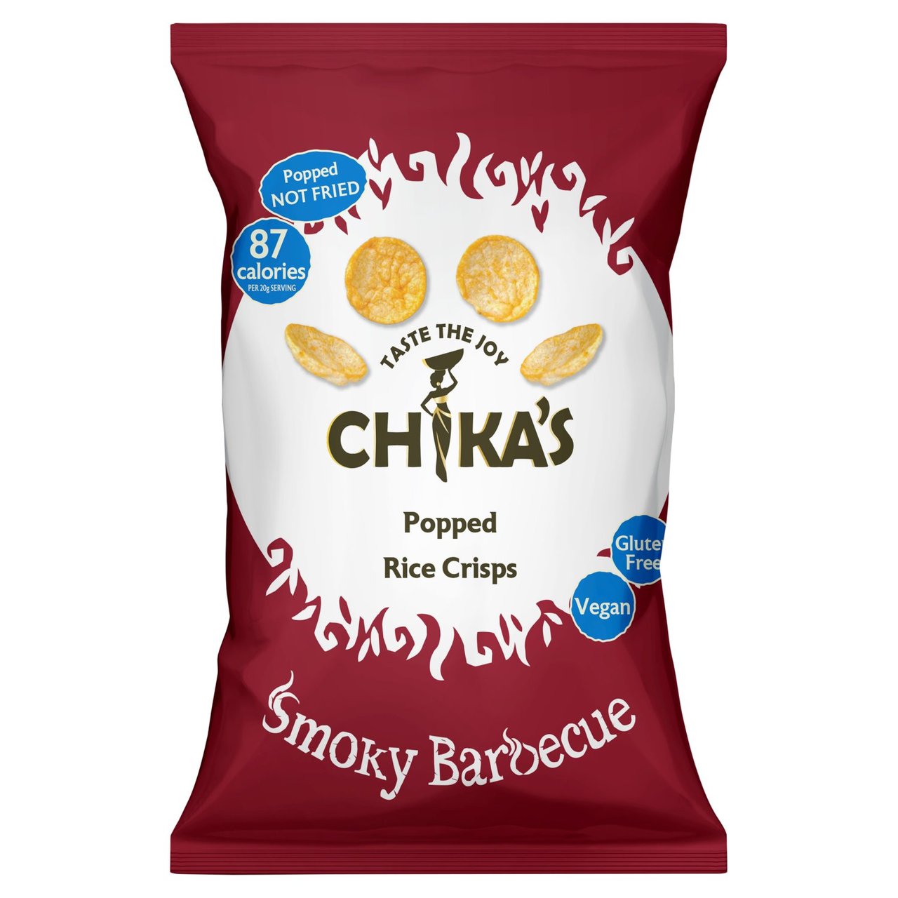 CHIKA'S Smoky Barbecue Rice Crisps 80G