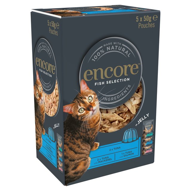 Encore Fish Selection in Jelly Adult Cat Food Pouches