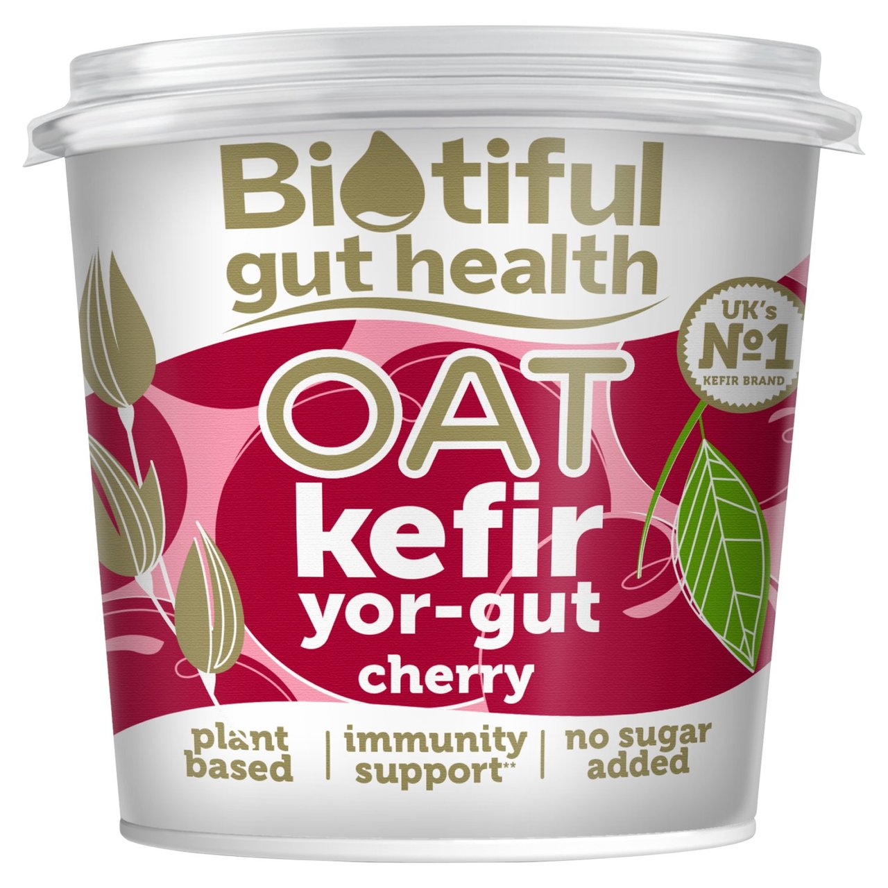 Biotiful Plant-Based Oat Kefir Yor-Gut Cherry