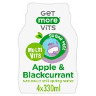 Get More Vits Apple & Blackcurrant Sugar Free Multivits Still Spring Water Bottles