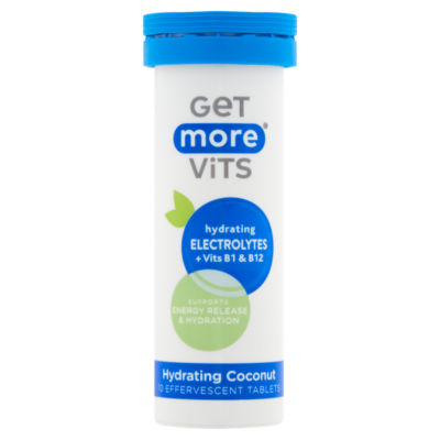 Get More Vits Hydrating Coconut 10 Effervescent Tablets