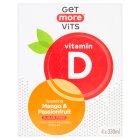 Get More Vits Vitamin D Sparkling Mango & Passionfruit 4 x 330ml