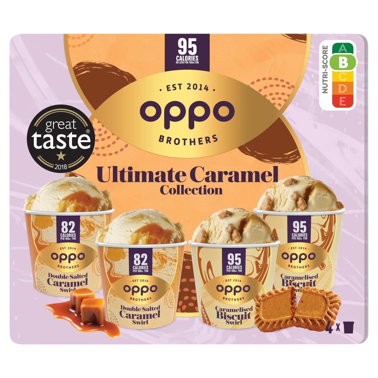 Oppo Brothers Ultimate Caramel Collection Mini Ice Cream Tubs