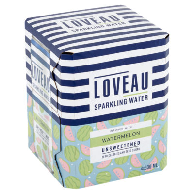 Loveau Sparkling Water Infused with Watermelon Unsweetened