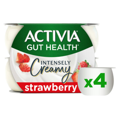 Activia Strawberry Intensely Creamy Yogurt 4x110g