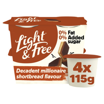 Decadent Millionaire Shortbread Flavour 0% Added Sugar Fat Free Yoghurt