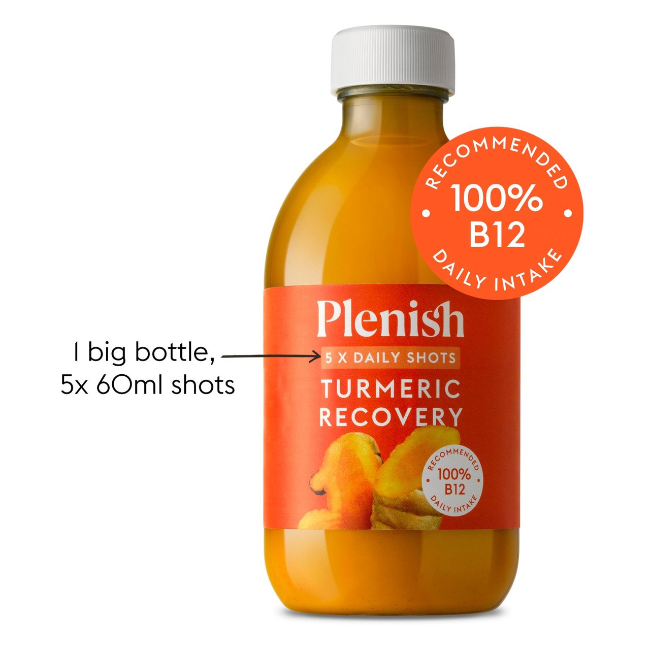 Plenish Turmeric Recovery Dosing Bottle 5x Shots