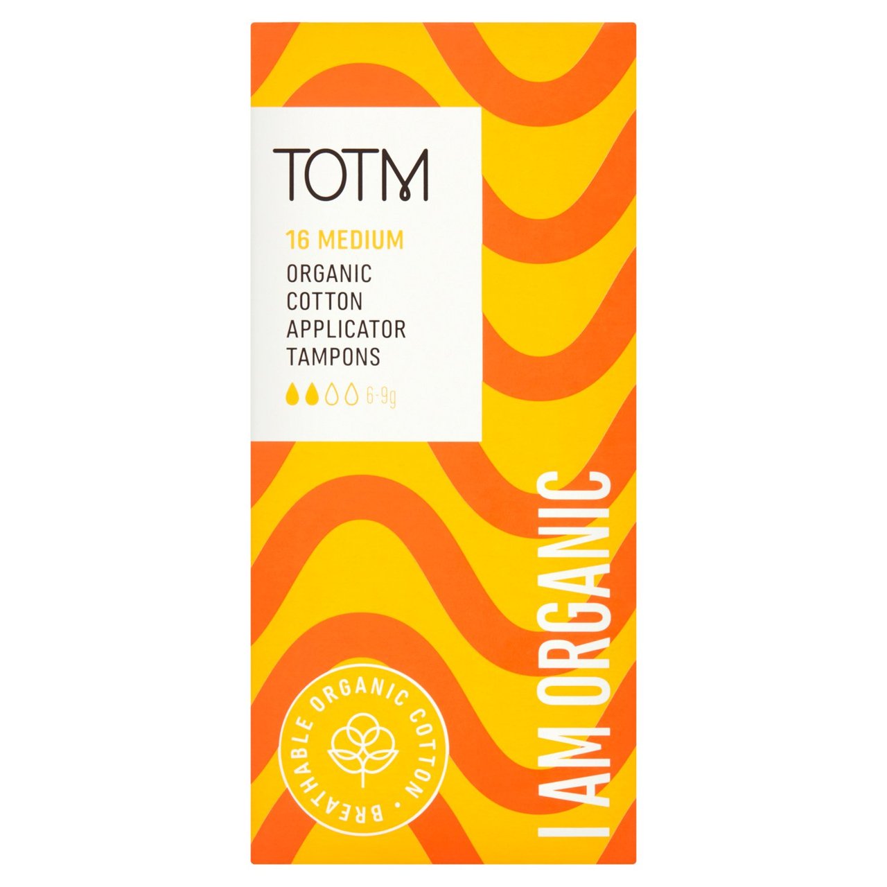 Totm Organic Cotton Applicator Tampons Regular  16 per pack