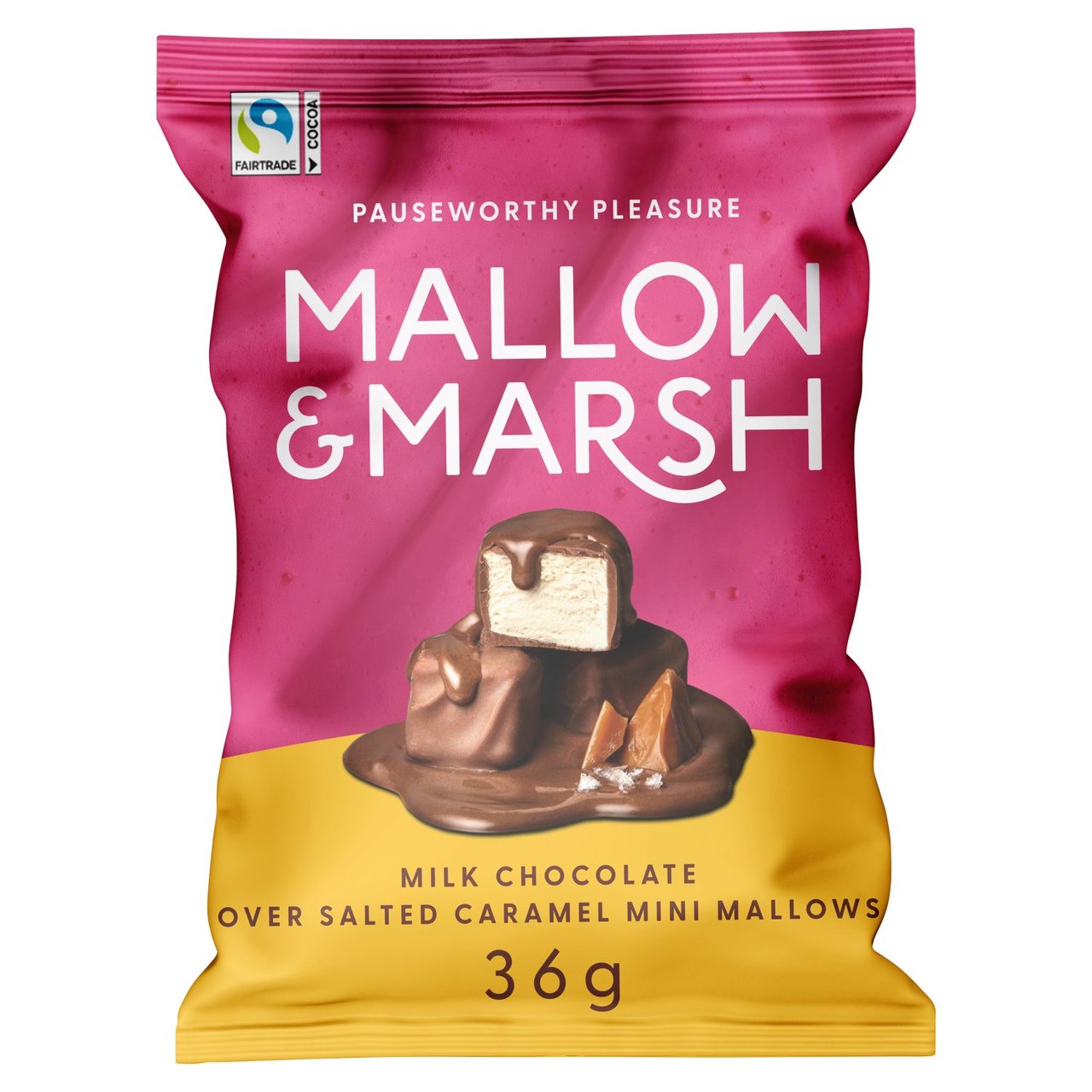 Mallow & Marsh Milk Chocolate over Salted Caramel Mini Mallows