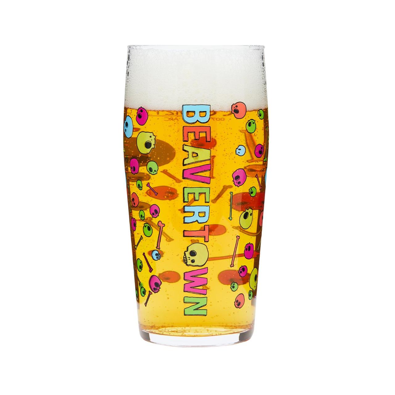 Beavertown Pyschedelic Skull Pint Glass